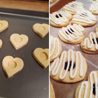Heart-Shaped Raspberry Sugar Cookies