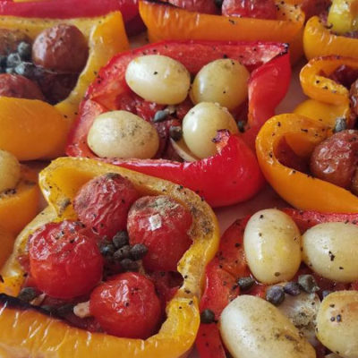 Baked Peppers with Tomatoes